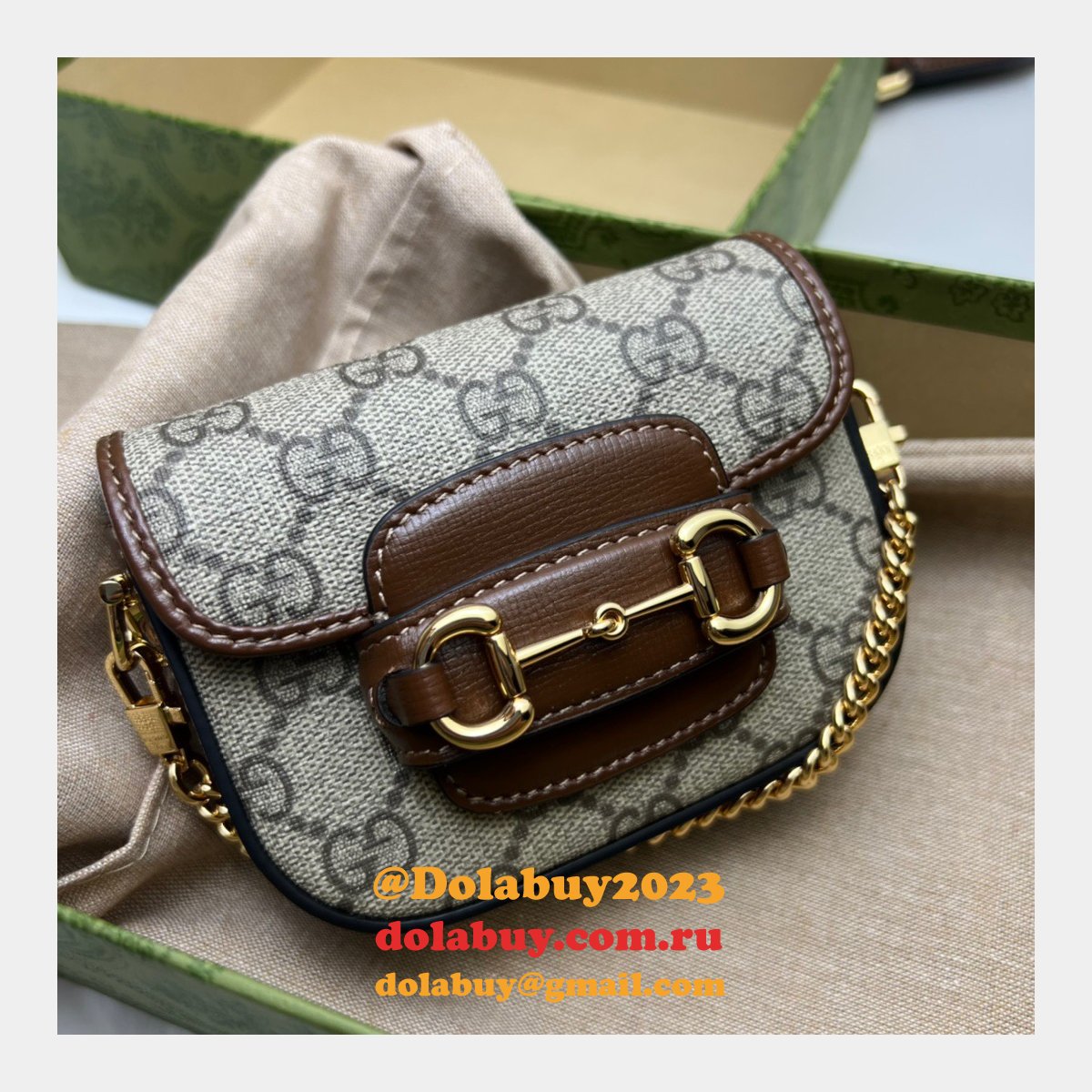 China Gucci High-end Replica 699760 Horsebit 1955 Strap Wallet