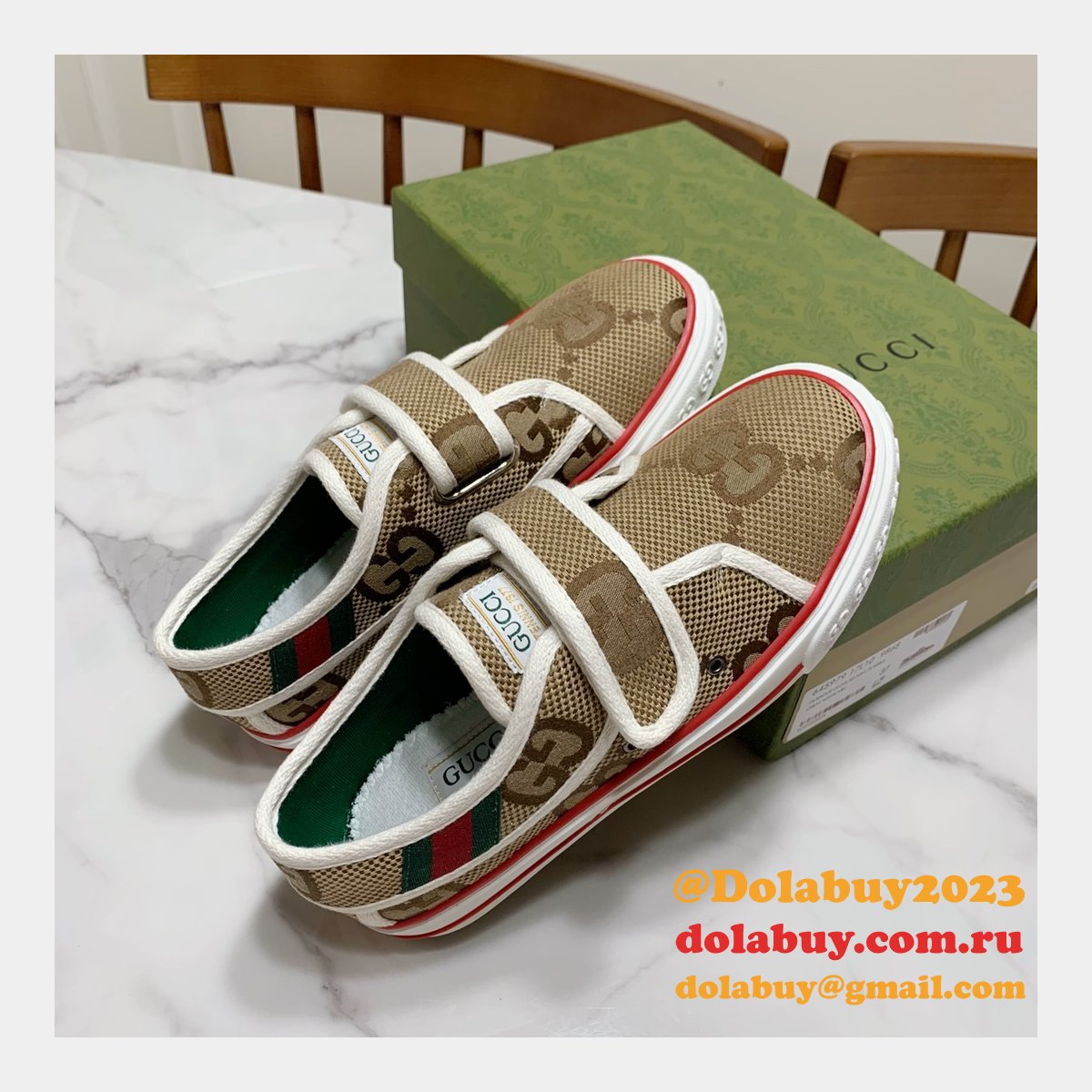 Gucci High Quality Replica GU7 1977 Canvas Perfect Shoes