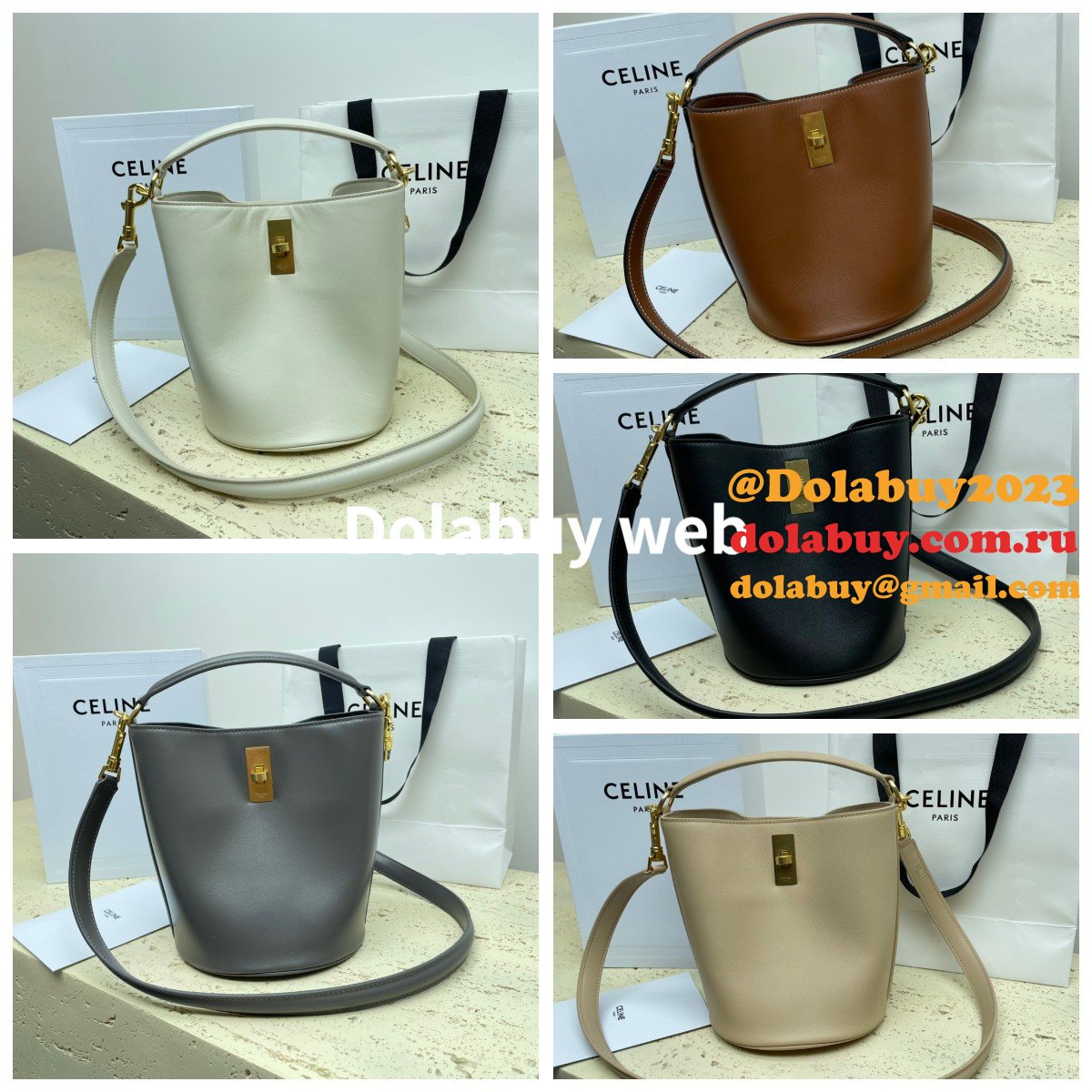 UK Celine Perfect Fake Quality Teen Bucket Triomphe Bag