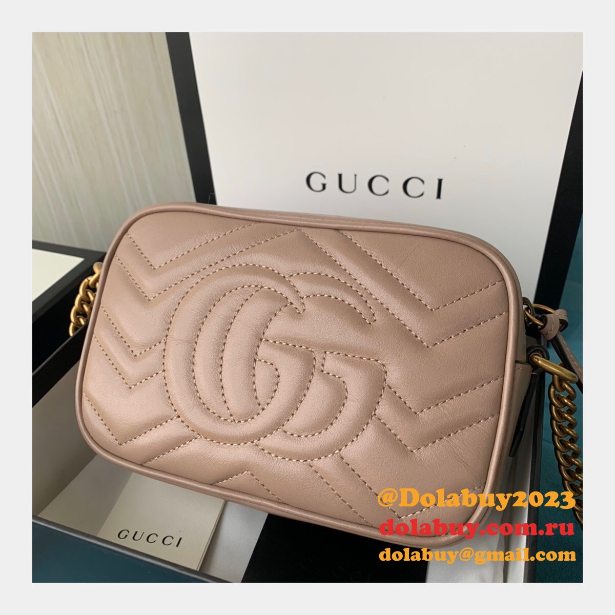 Gucci Replica GG Marmont matelassé mini 448065 bag