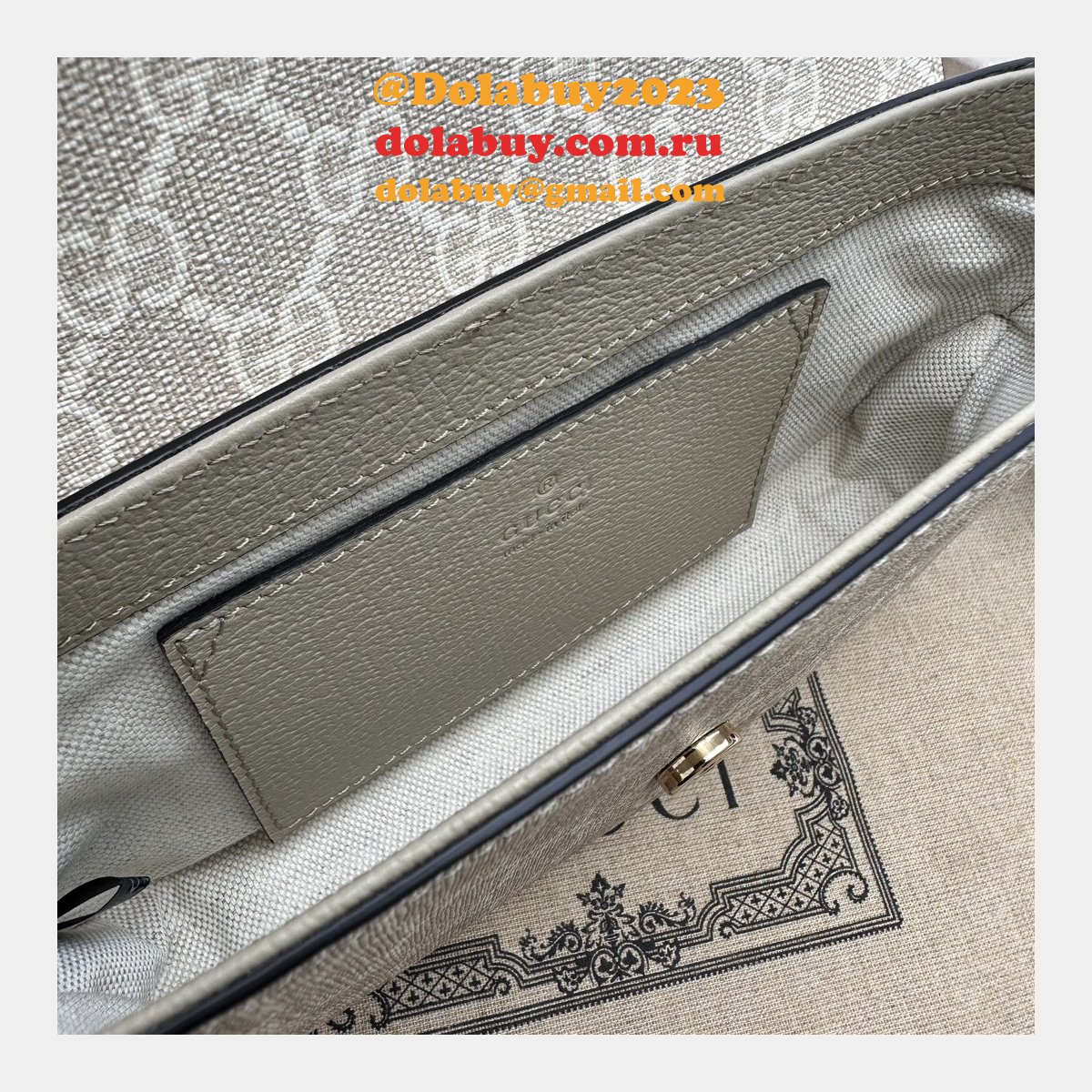 1:1 Mirror Ophidia Crossbody Replica Gucci Beige 764961 Bag