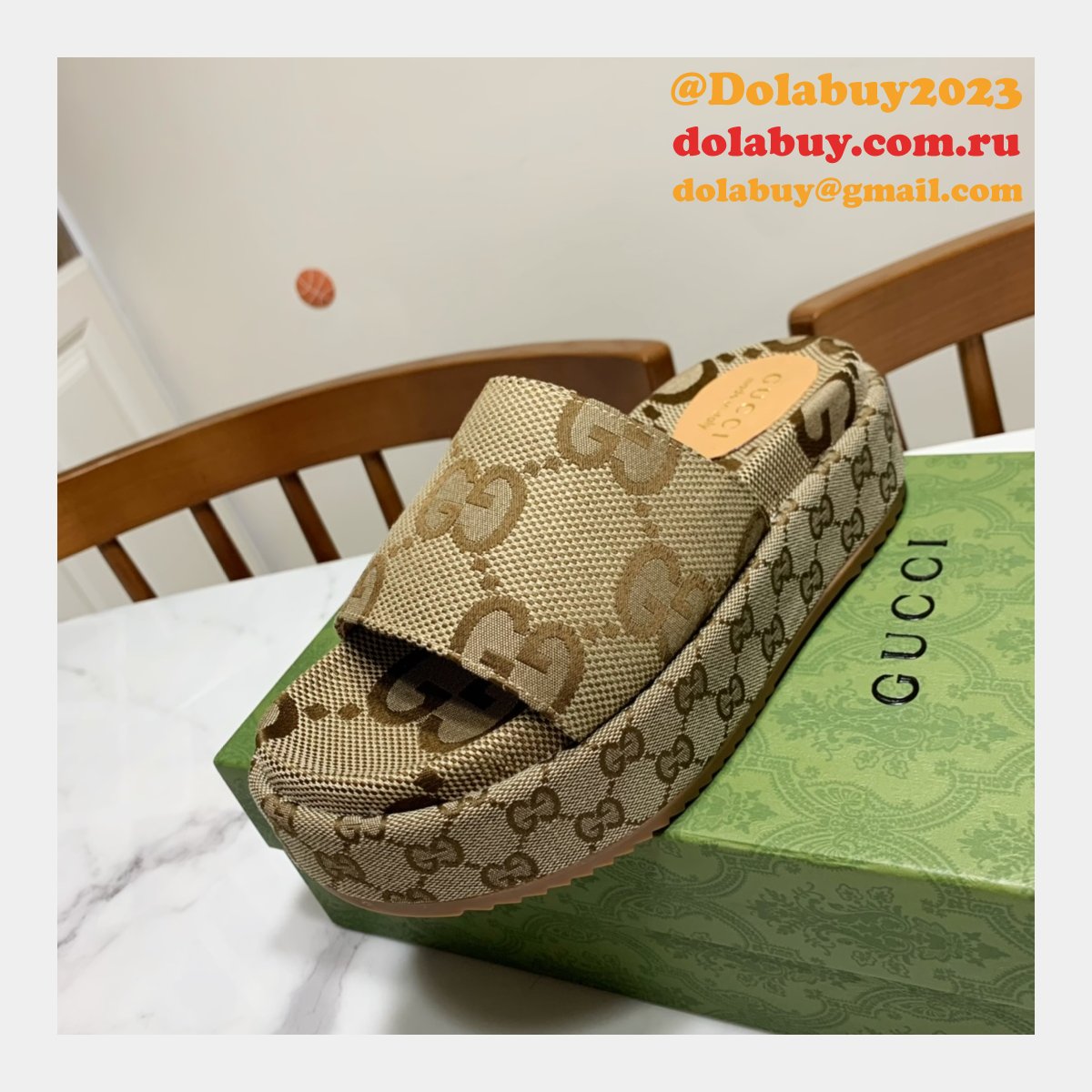 Canvas Slippers Replica Gucci Best High Quality Shoes