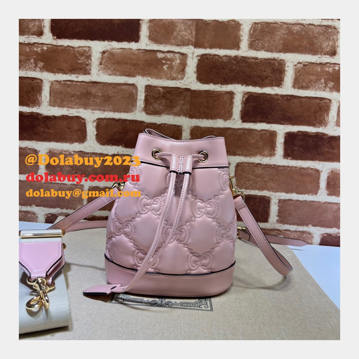 Dolabuy Gucci GG Matelassé Bucket Replica Bags 728231 Store