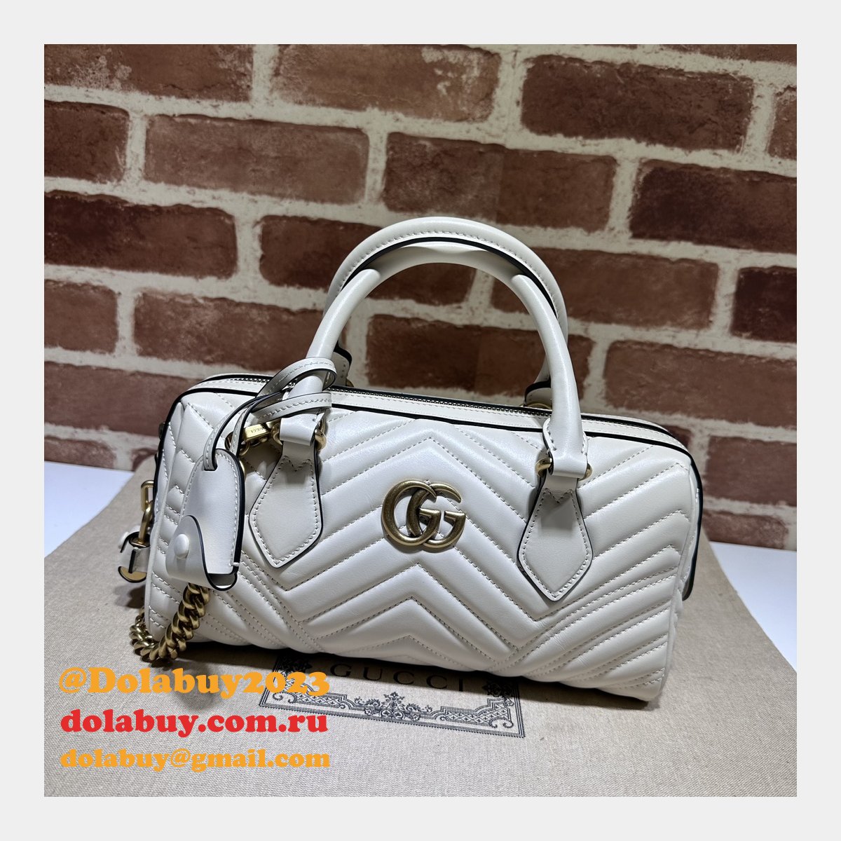 Gucci Top Quality GG Marmont Top Handles Replica 746319 Bag