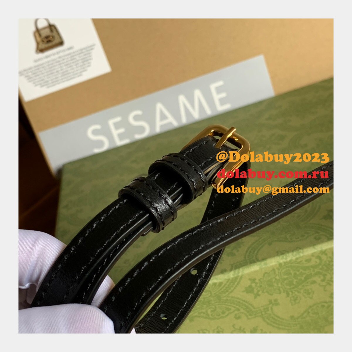 Gucci Top Quality Horsebit 1955 mini top handle 640716 black bag