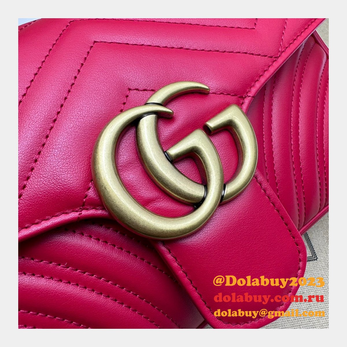 Gucci GG Marmont 1:1 Mirror Shoulder 443497 High Quality Bag