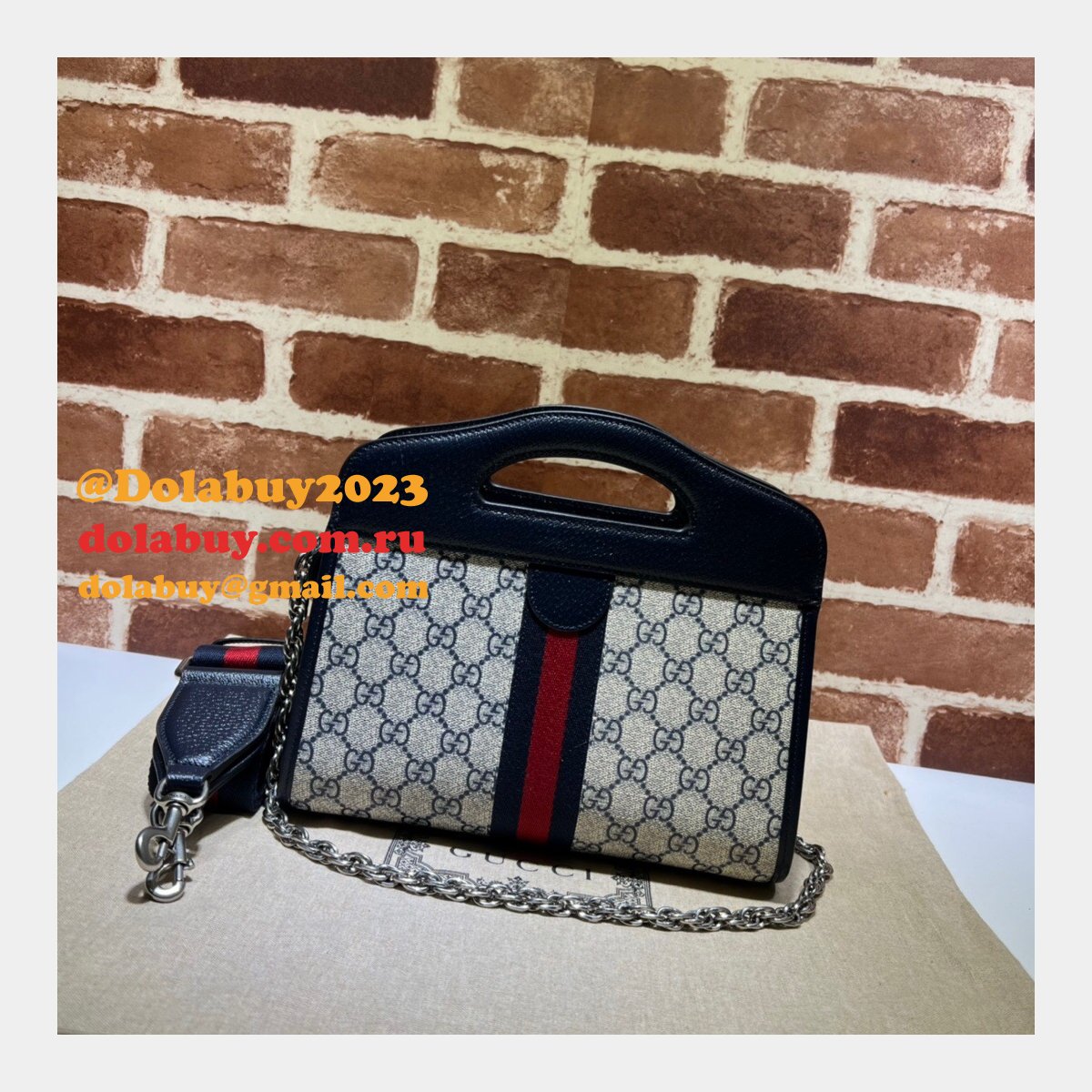 Gucci 1:1 replica 693724 Ophidia small tote with Web Top Handle Bag