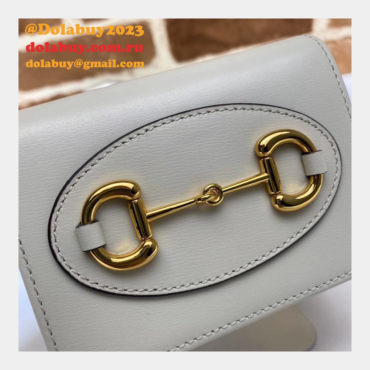 AAA+ Gucci Replica 1955 Horsebit card case 621887 wallet