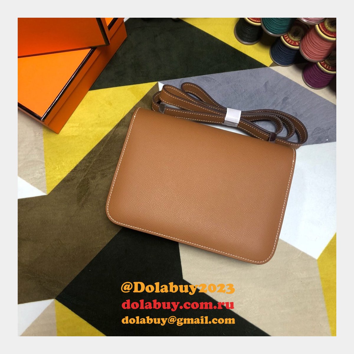Hermes Constance Bag 23cm Epsom Leather Camel