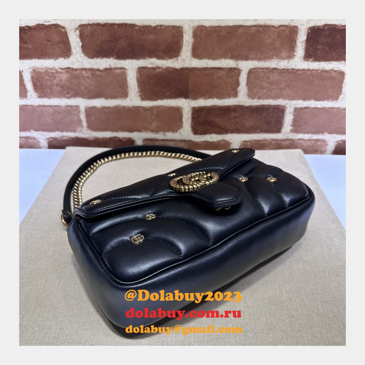 Matelassé Copy 443497 Gucci GG Marmont Small Replicas Bag