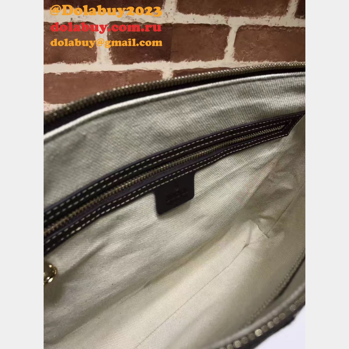 7 Star Gucci Fake 474139 GG Supreme Wide Messenger