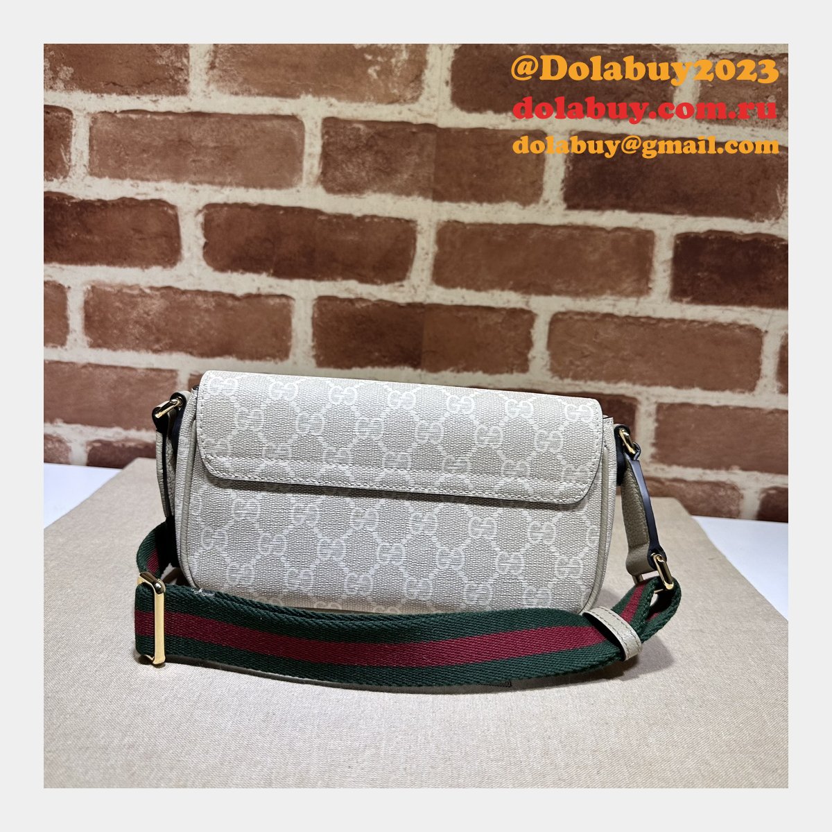 1:1 Mirror Ophidia Crossbody Replica Gucci Beige 764961 Bag