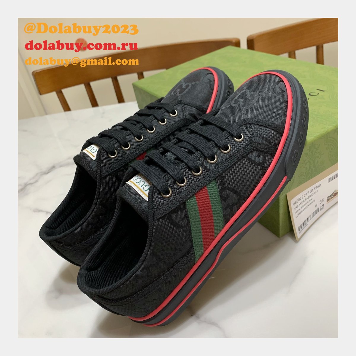 Duplicate Men/Women Best 1977 Gucci Replica High Quality Canvas Shoes