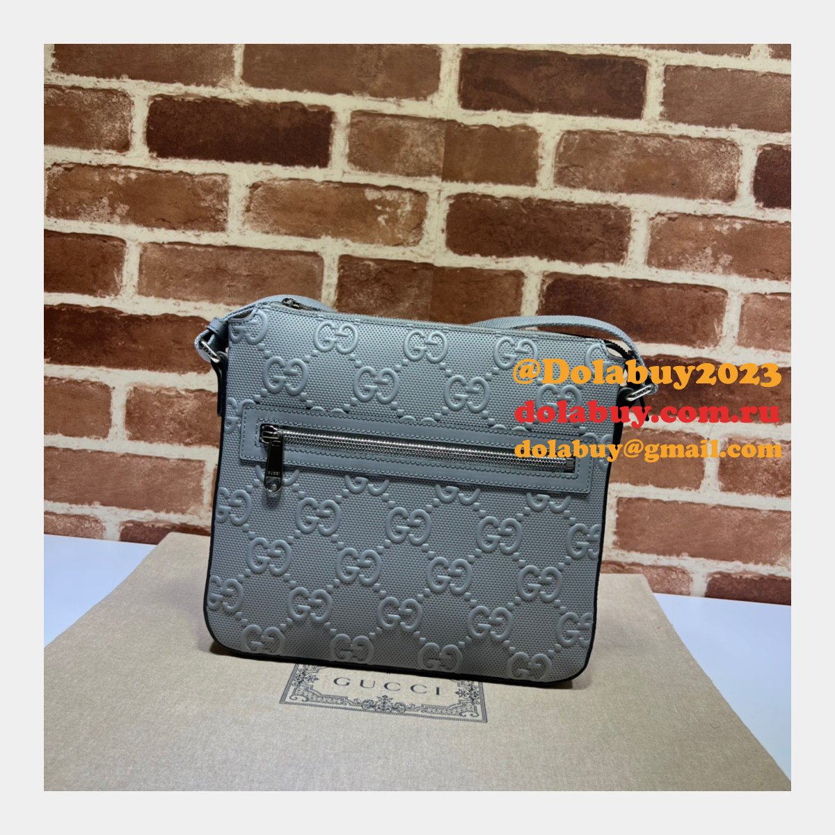 We Offer High-Quality Fake Black Gucci Signature Messenger 406410 Bag