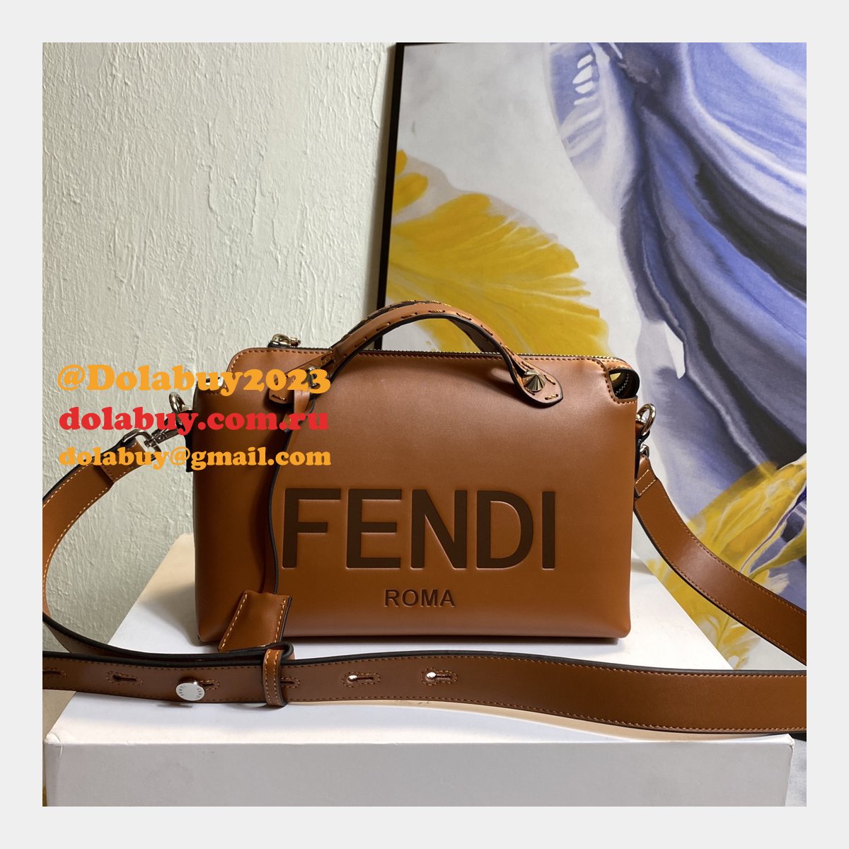 REPLICA AAA FENDI 660100 Camel BAG BY THE WAY