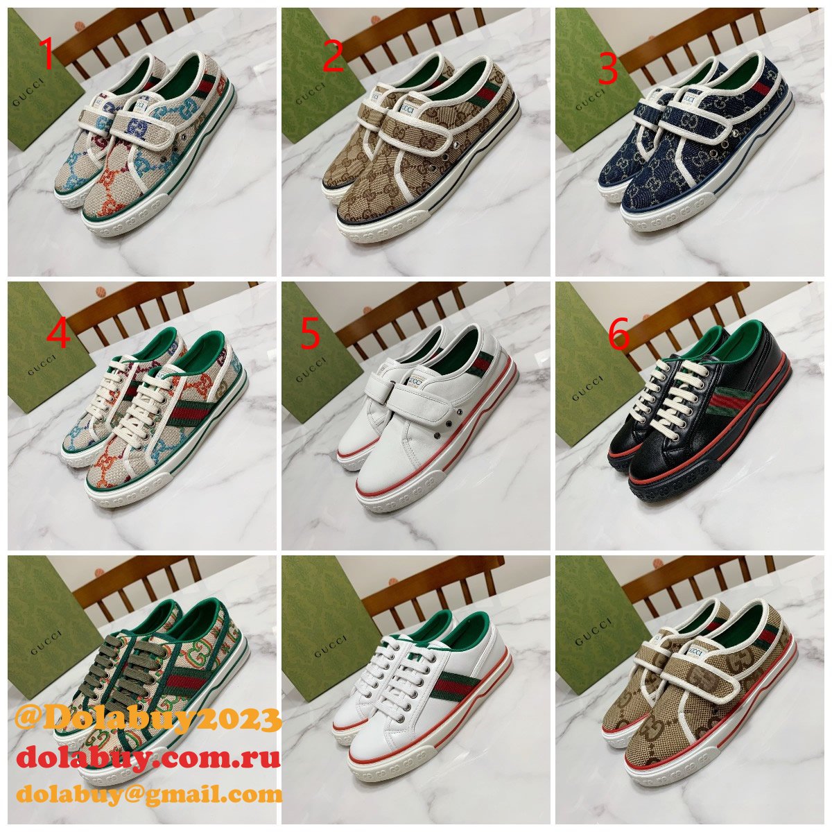 Gucci High Quality Replica GU7 1977 Canvas Perfect Shoes