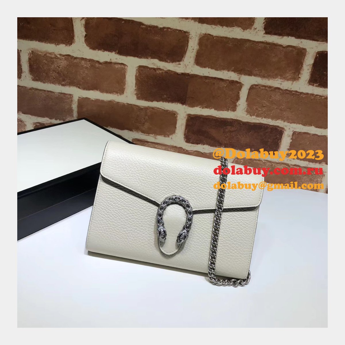 Cheap Gucci Dionysus Leather Mini Chain Bag 401231 Black