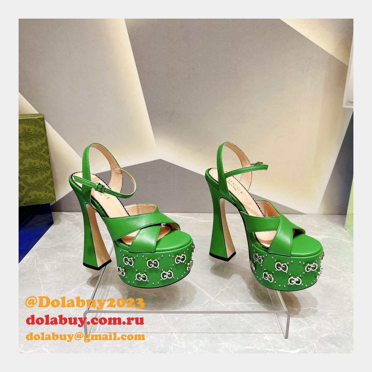 High Quality Replicas Gucci 1:1 Mirror Sandals High Heels Shoes