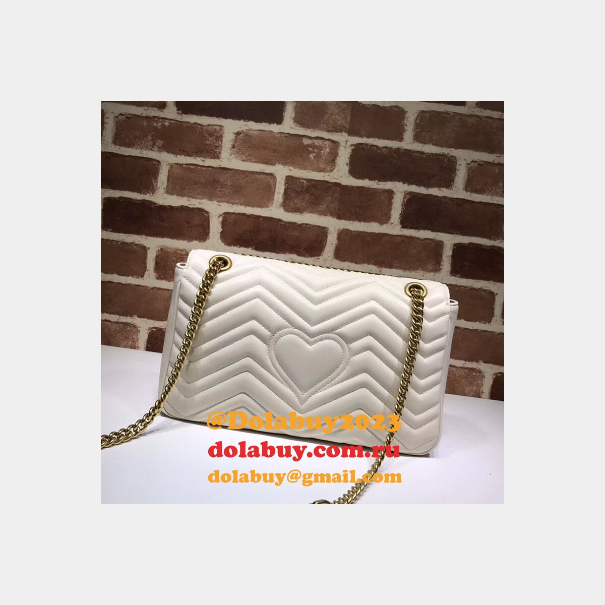 WHOLESALE GUCCI REPLICAS BEST 447633 LEATHER GG MARMONT