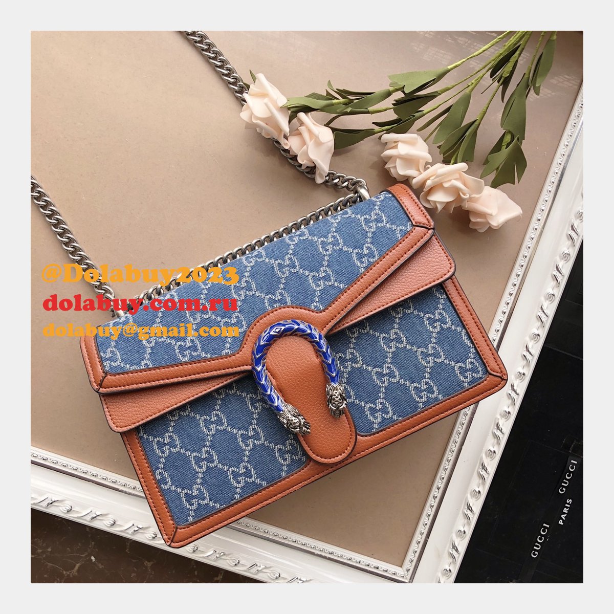 Gucci Knockoff GG Supreme Dionysus 400249 Shoulder Bag
