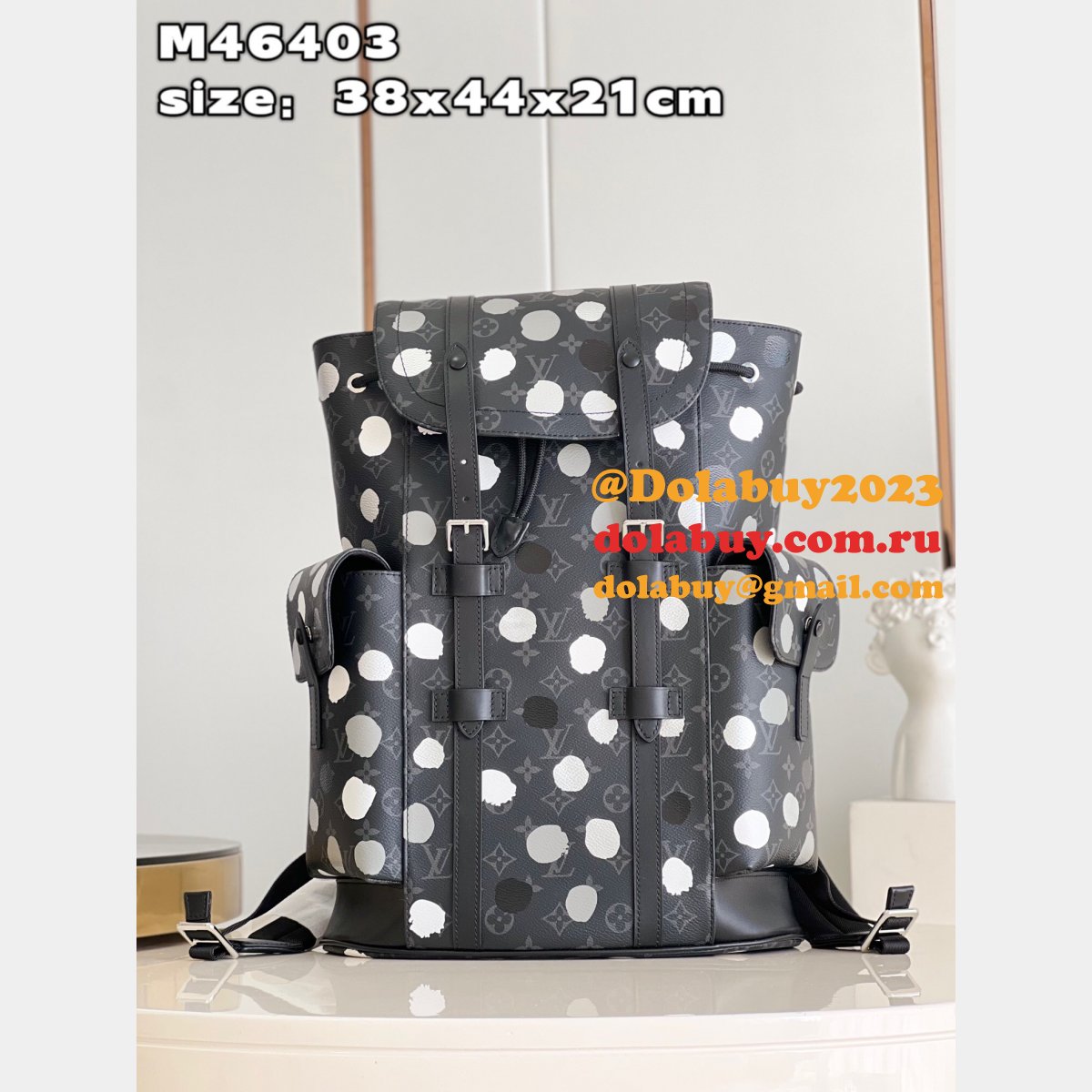 Louis Vuitton Perfect LV x YK Christopher M46403 Monogram Eclipse Canvas