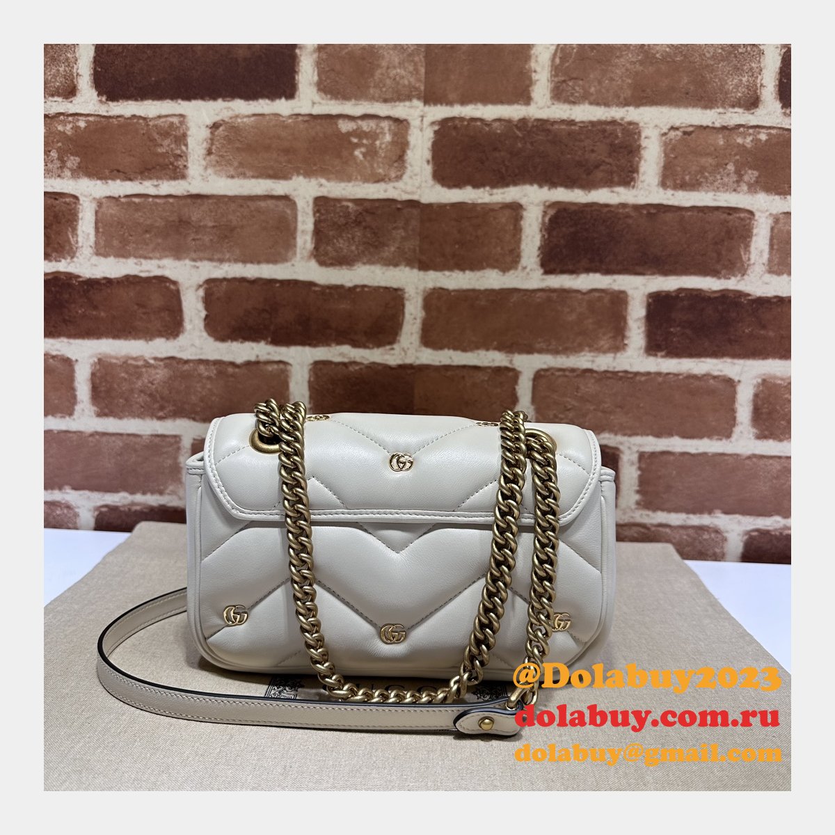 GG Marmont Matelassé 446744 Wholesale Gucci Replicas Bag