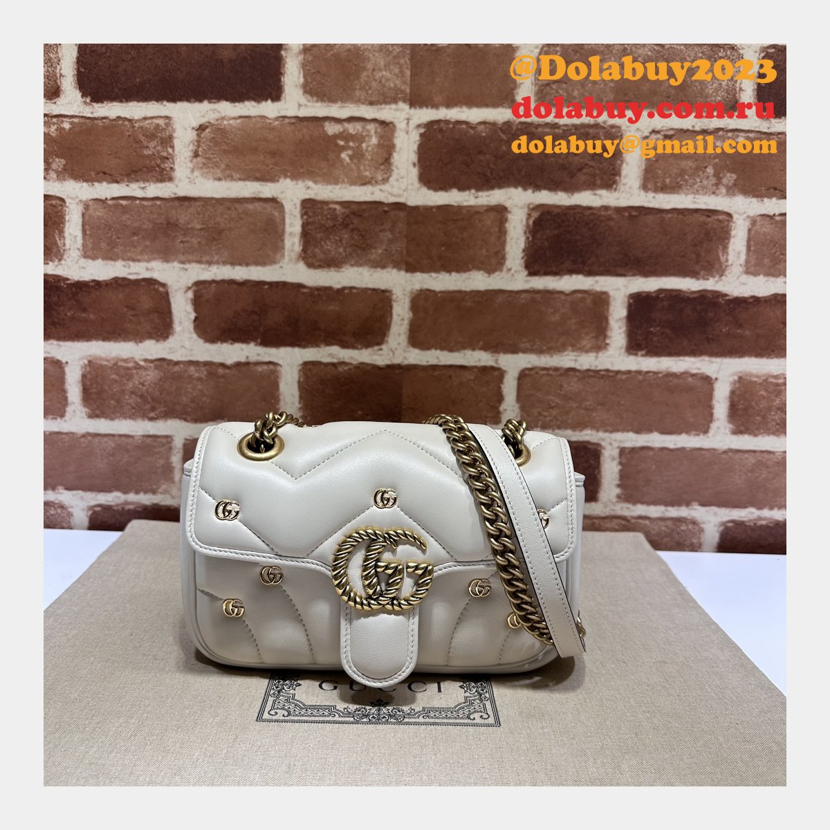 GG Marmont Matelassé 446744 Wholesale Gucci Replicas Bag