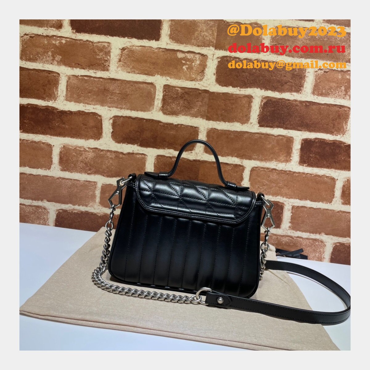 Gucci Best Quality GG Marmont Mini Top Handle 583571 Bag