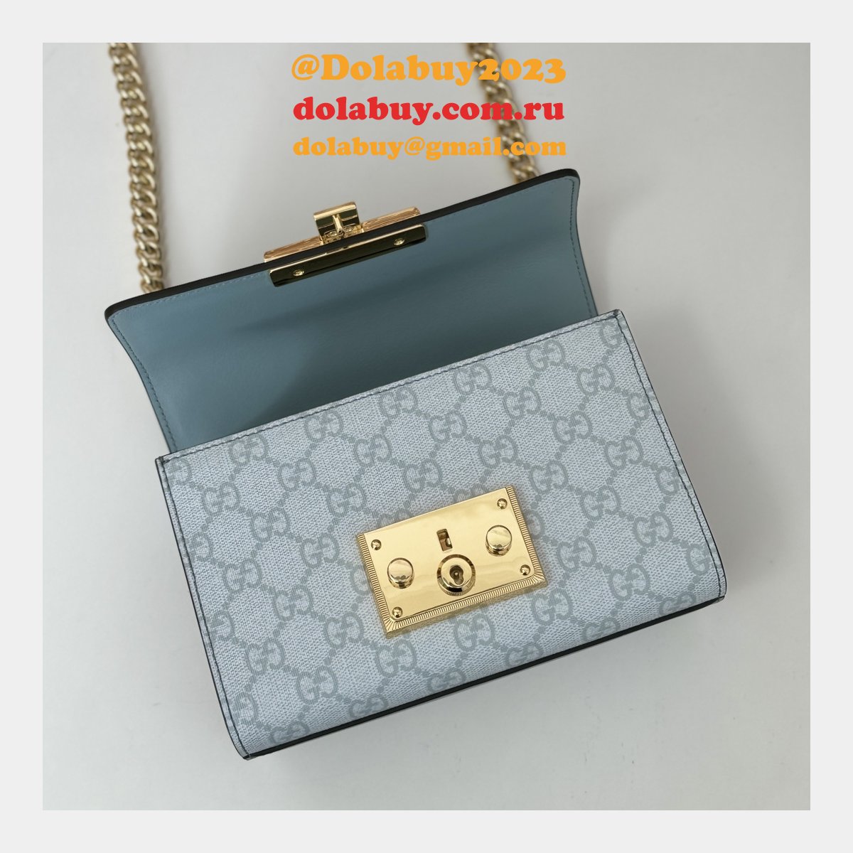 Luxury Padlock Gucci Copy GG Shoulder 409487 Bag