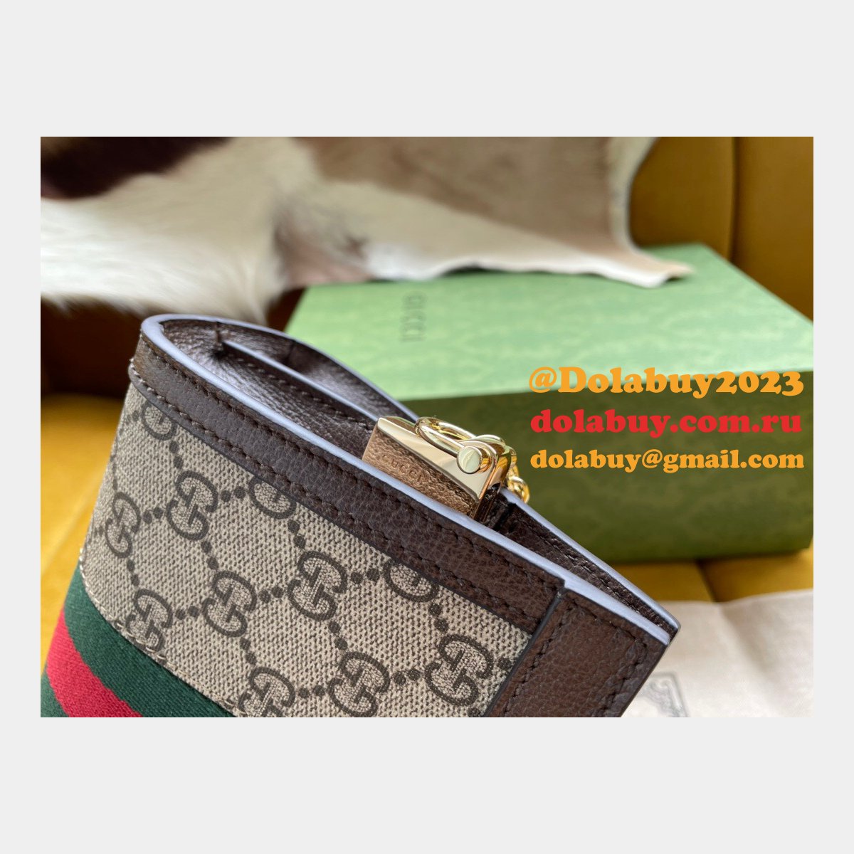 AAA+ Gucci Crossbody Fake Ophidia mini shoulder 602676 Beige bag
