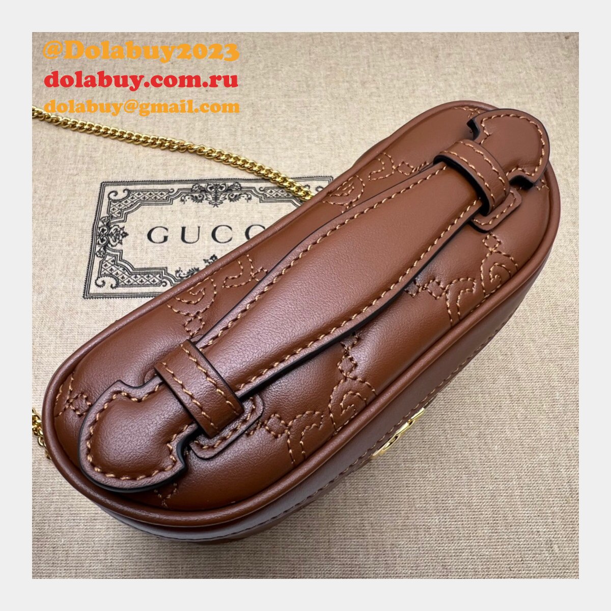 Best Gucci 723770 AAA Fake GG Matelassé Top Handle Bag