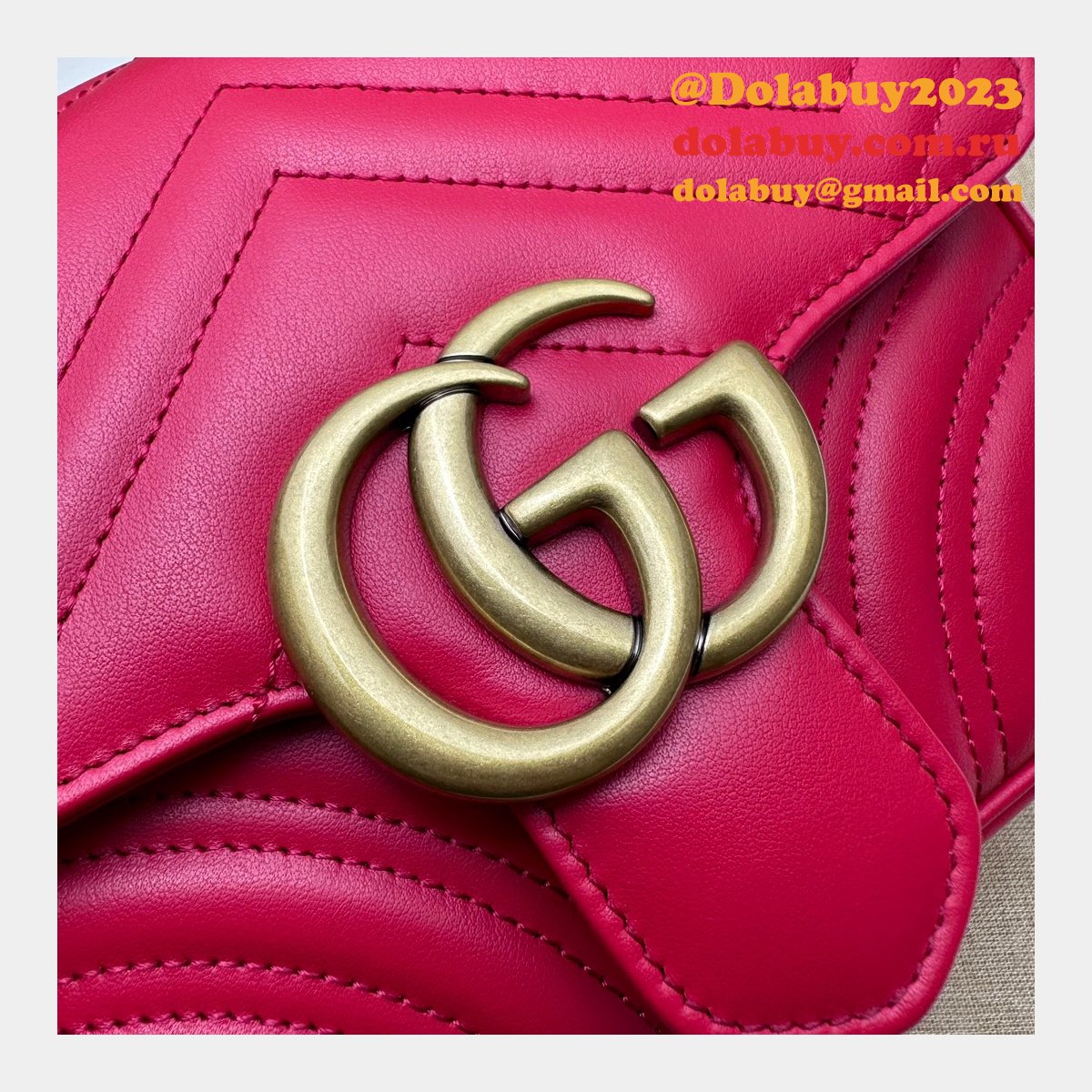 Copy Gucci Replica GG Marmont Shoulder Wholesale 739682 Luxury Bag