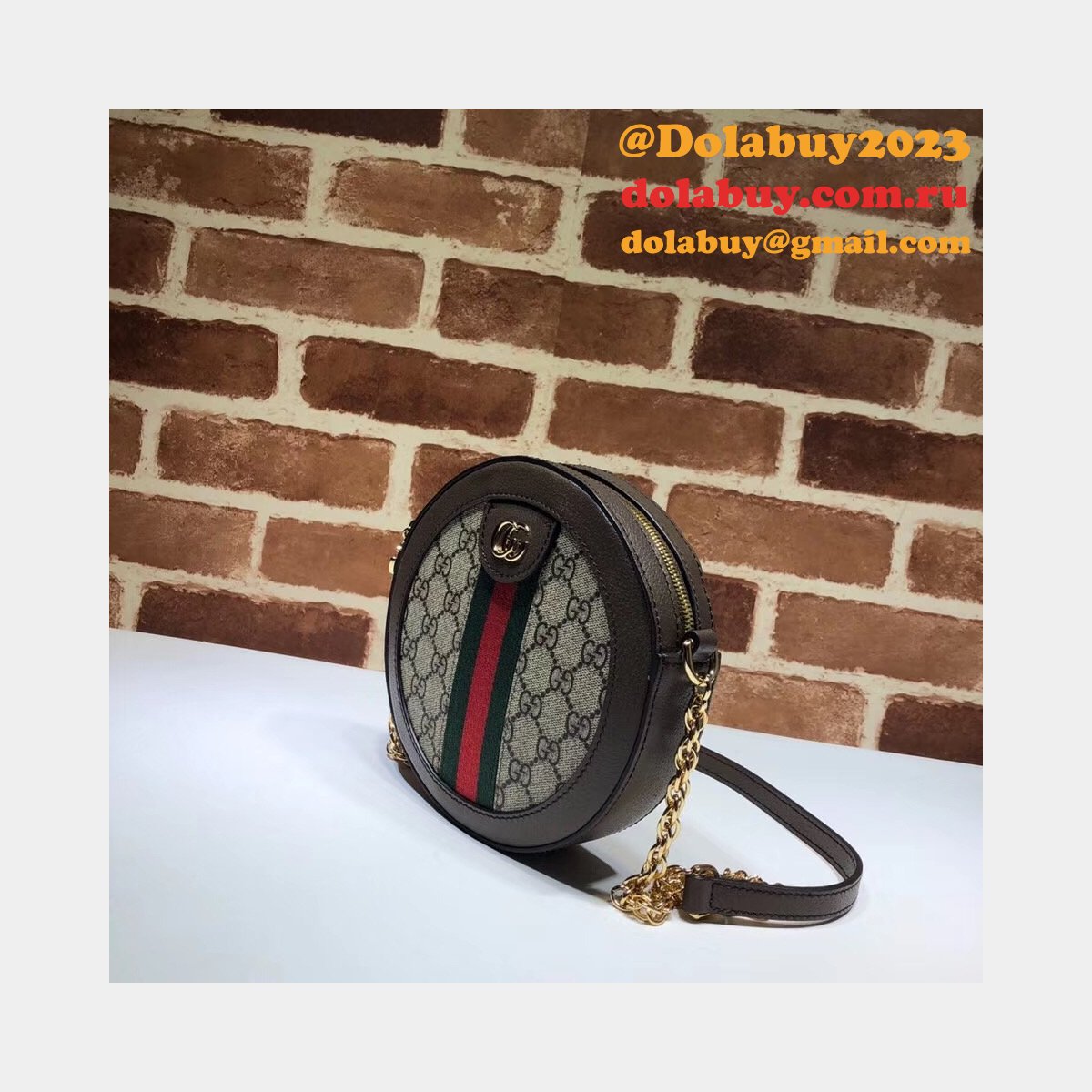 Best Gucci High Quality Ophidia mini round shoulder 550618 bag