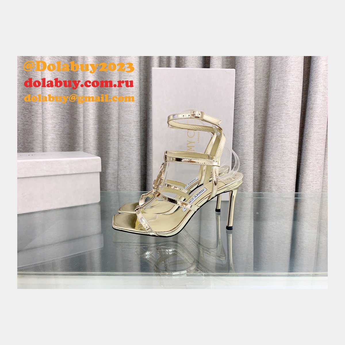 Replica Jimmy Choo Women''s Sandals Heel: 8.5 cm Shoes