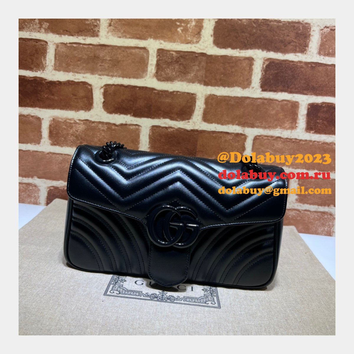 Perfect Gucci 443497 GG Marmont Small Shoulder Replicas Bags