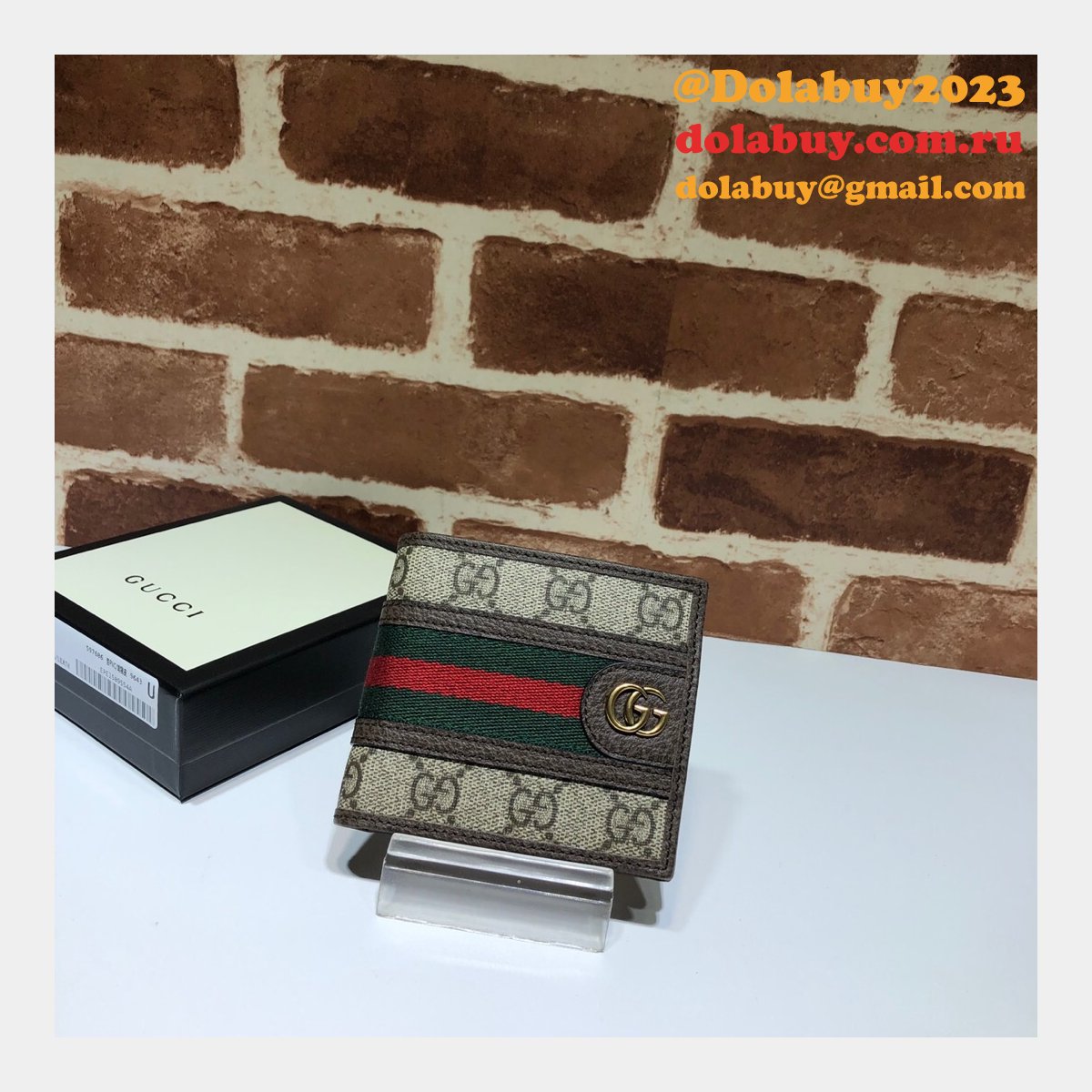 Gucci Replica Bags GG Supreme Ophidia Wallet 597606 Online