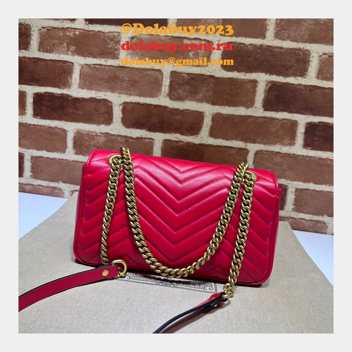 Gucci GG Marmont 1:1 Mirror Shoulder 443497 High Quality Bag