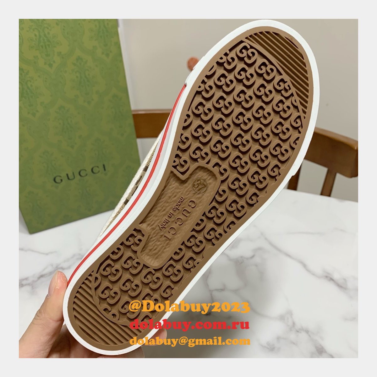 Gucci High Quality Replica GU7 1977 Canvas Perfect Shoes