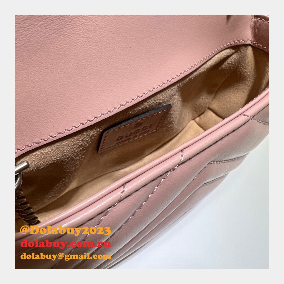 Best High Quality Replica Gucci GG Marmont belt 699757 bag