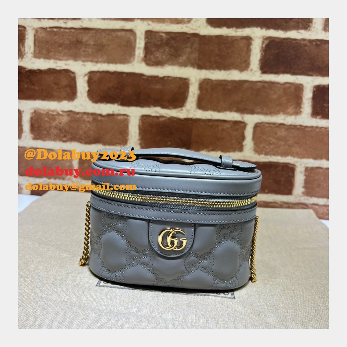 Best Gucci 723770 AAA Fake GG Matelassé Top Handle Bag