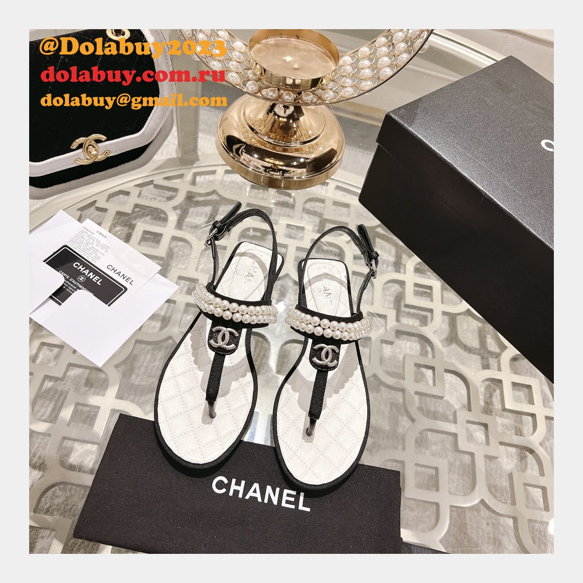 TOP CC REPLICAS FLAT SANDALS