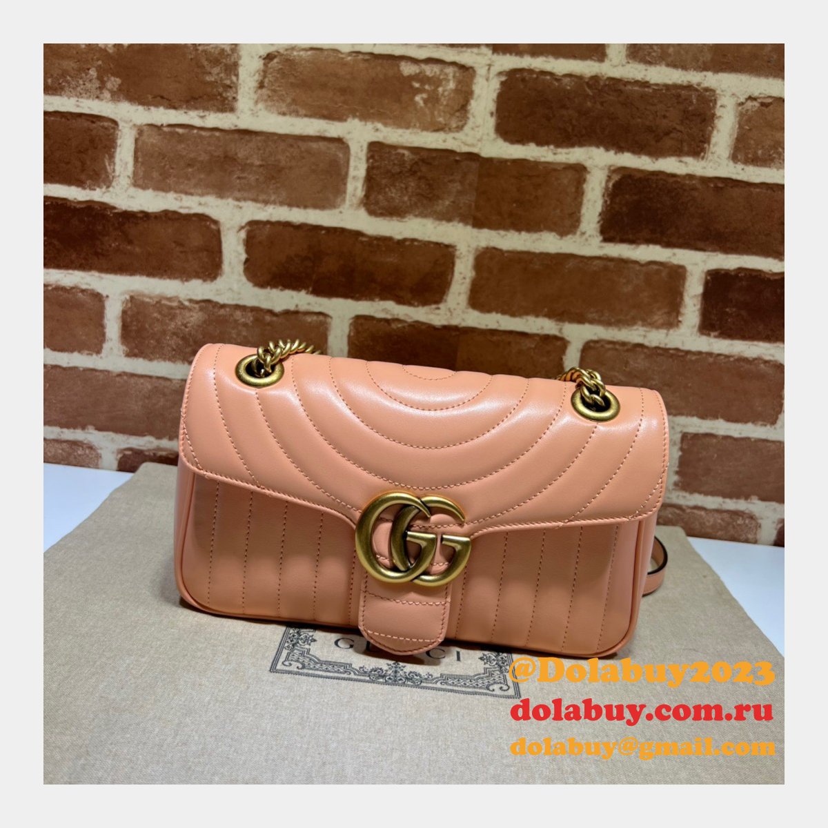 UK Gucci Replica 443497 GG Marmont Matelasse Shoulder Bag