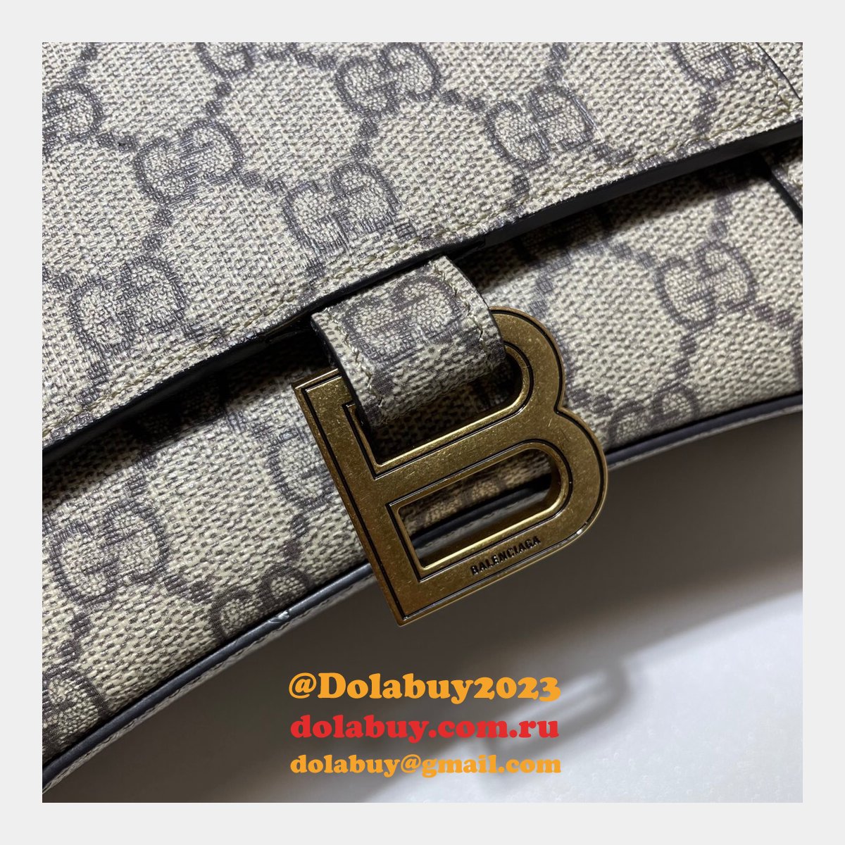 Gucci x Balenciaga Top Quality 658575 Replica Hourglass Small Top Handle Bag