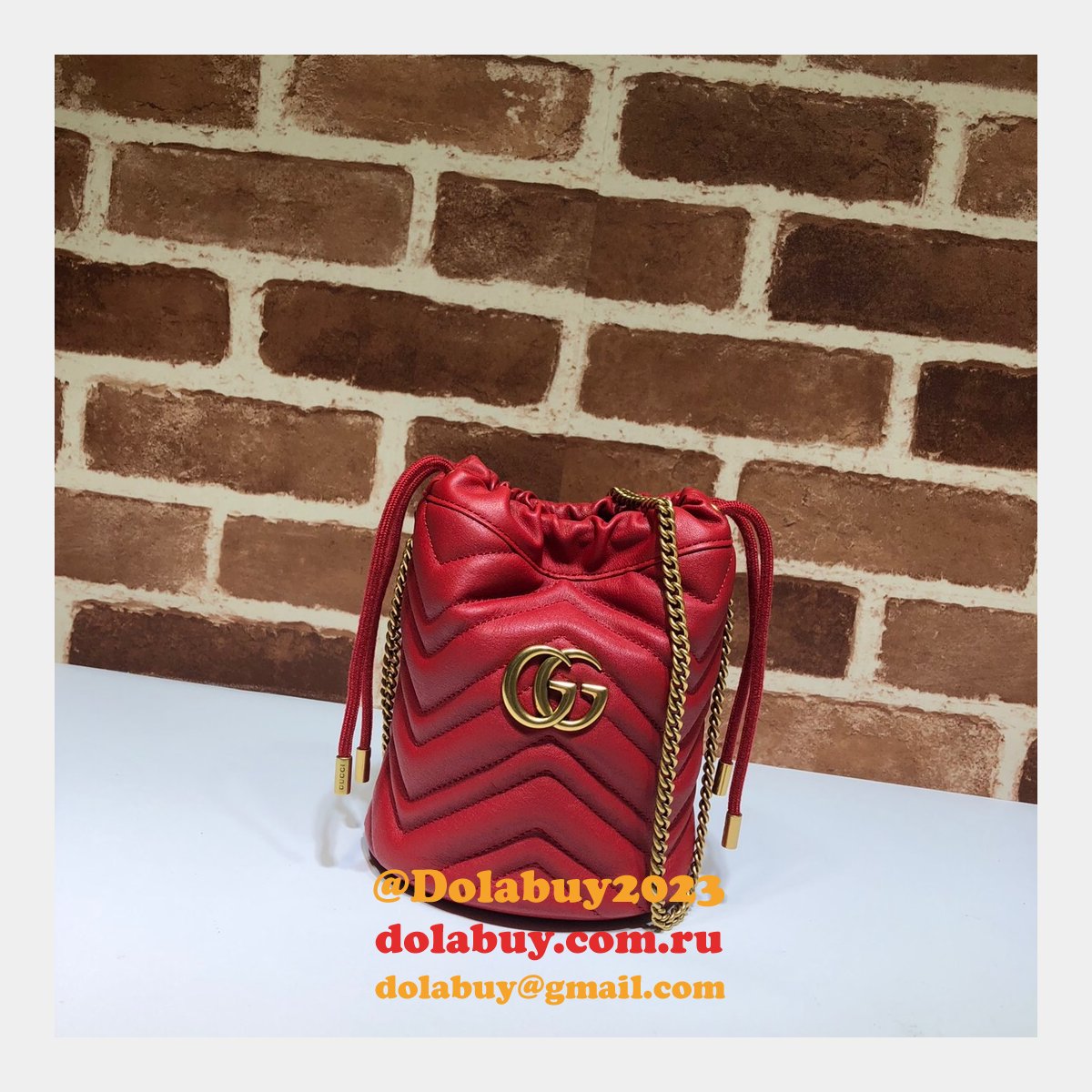 Gucci Replica 7 Star GG Marmont mini bucket 575163 bag