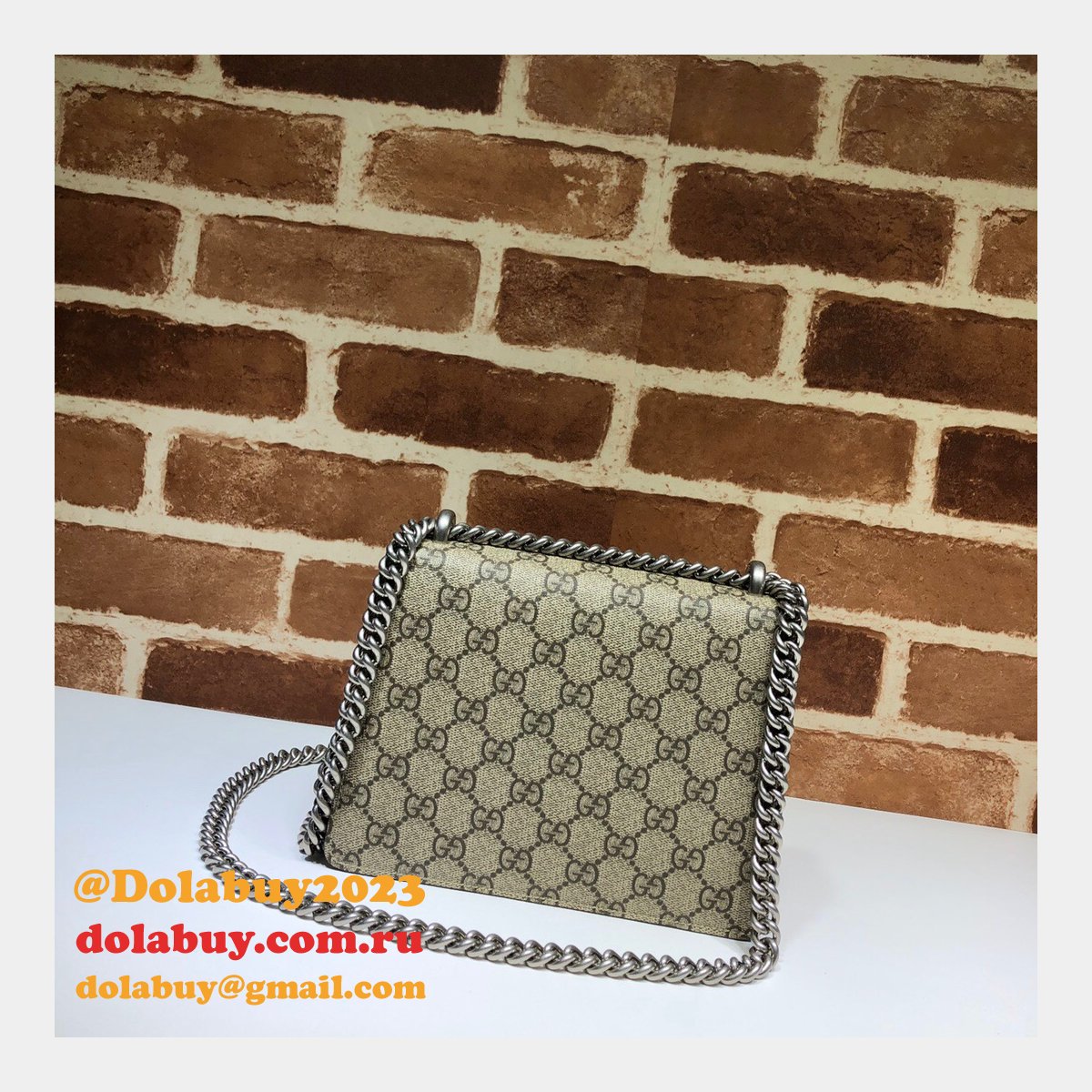 Gucci High Quality 421970 Dionysus GG Supreme mini Beige bag