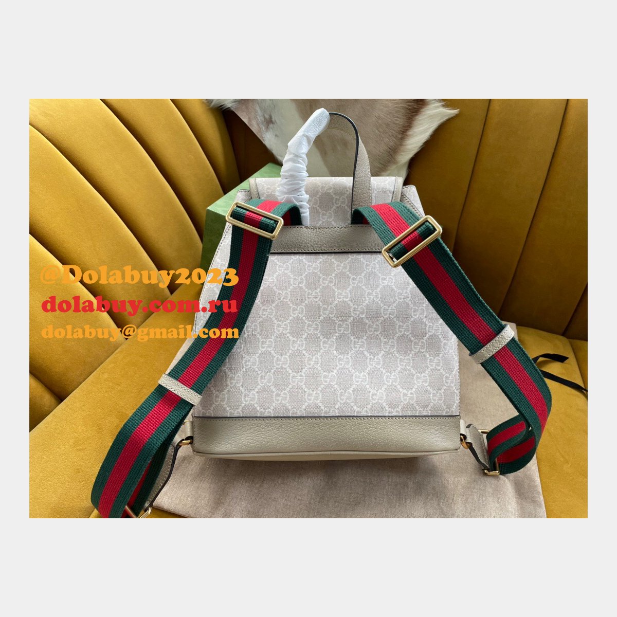 Buy High-Quality Gucci Fake Backpack 674147 Interlocking G in GG Supreme