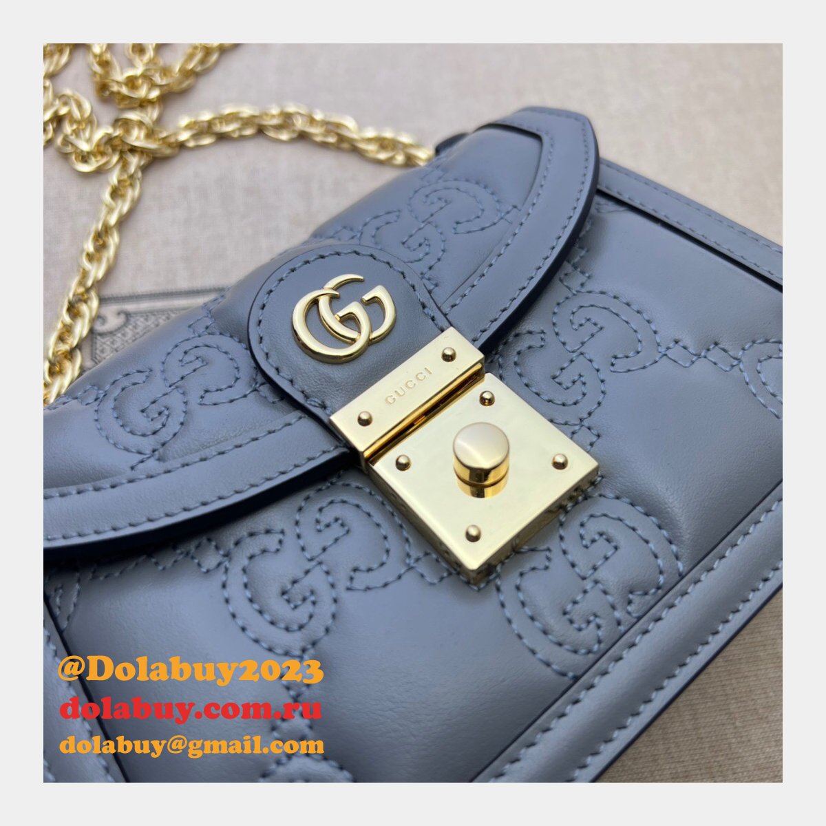 Gucci Fashion GG matelassé 724499 top handle Replica bag