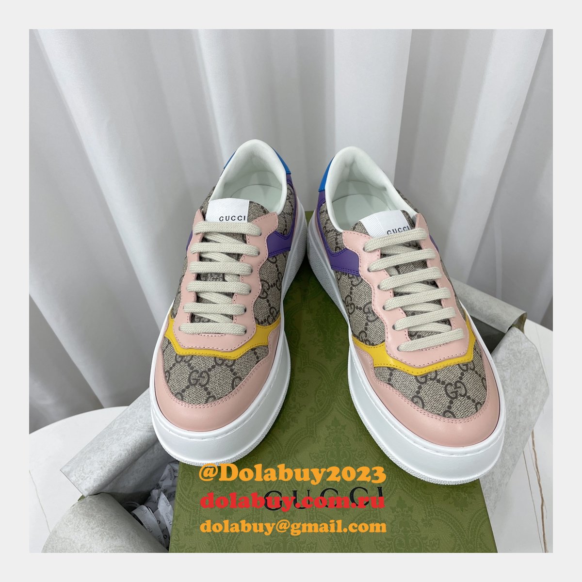 Buy Cheap Designer Replica GG Couple Platform Gucci Shoes