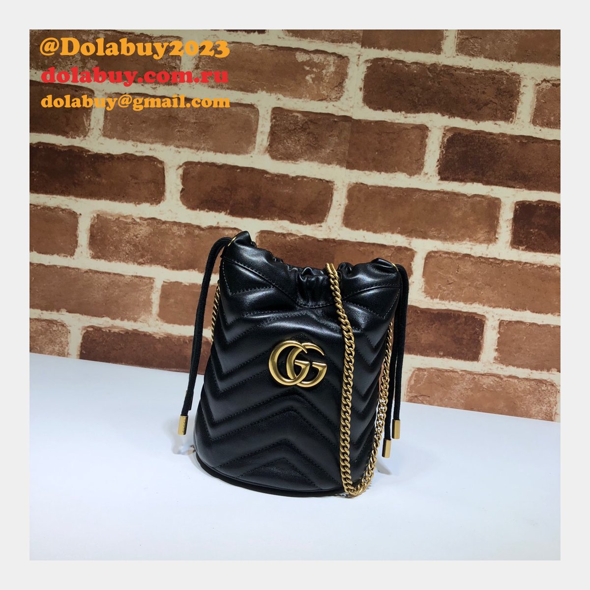 Gucci Replica 7 Star GG Marmont mini bucket 575163 bag