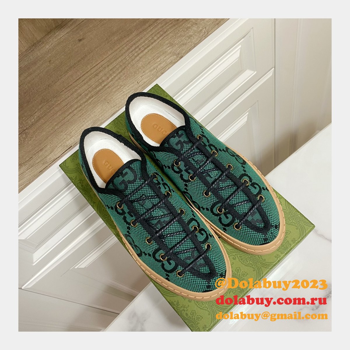 Gucci Shoes Replica Double G Canvas 1:1 Mirror High-Quality